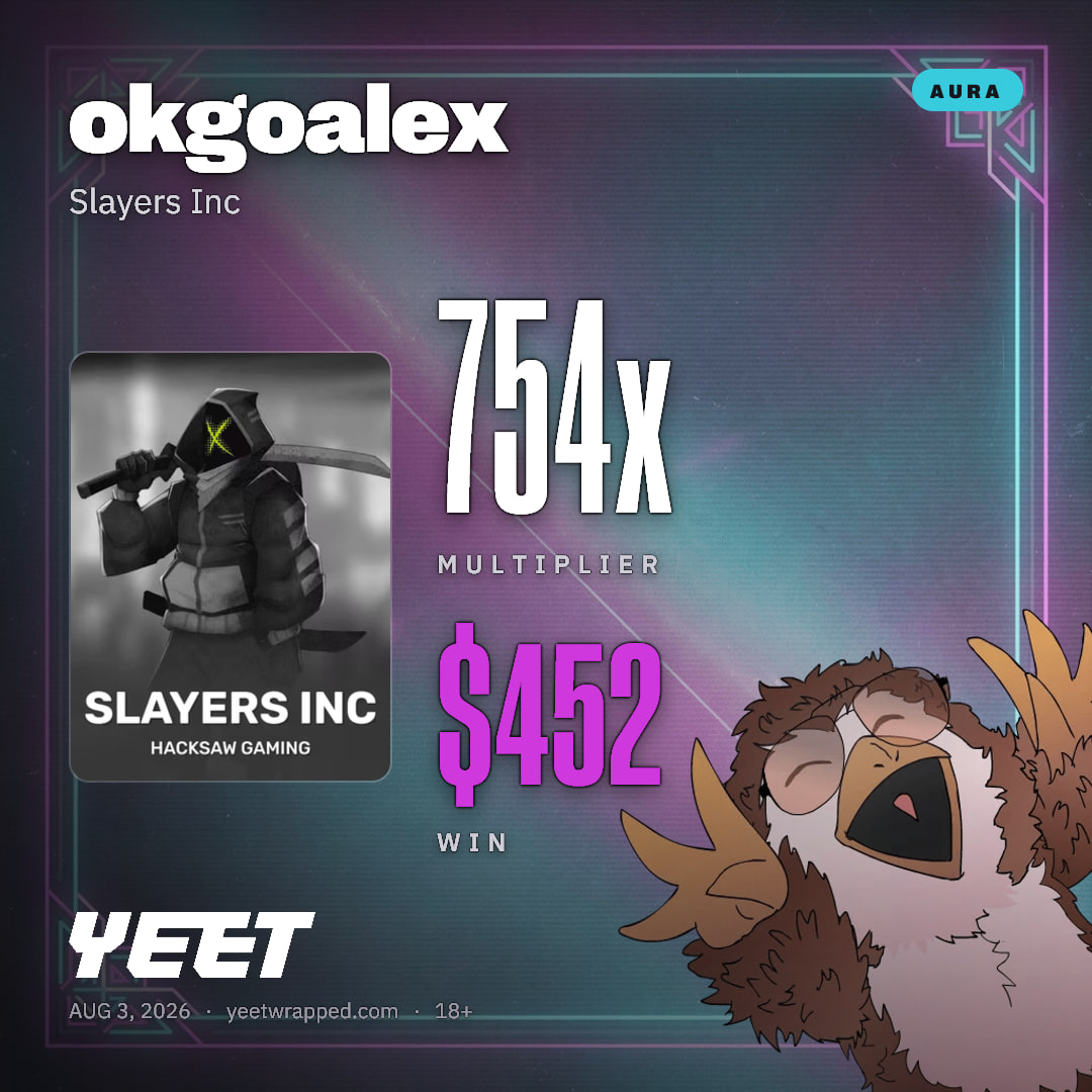okgoalex hit 753.5x on Slayers Inc