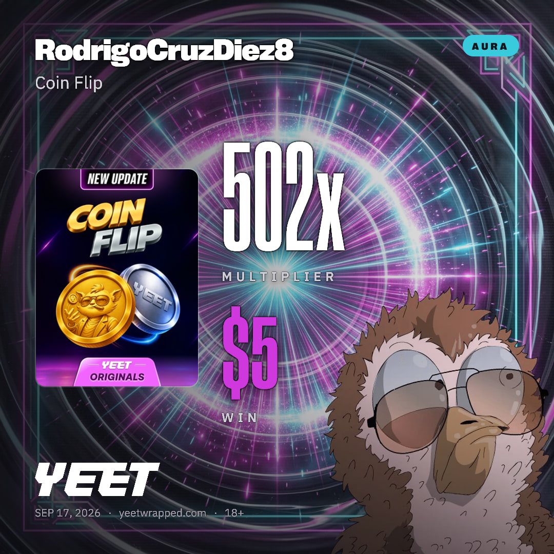 RodrigoCruzDiez8 hit 501.8x on Coin Flip