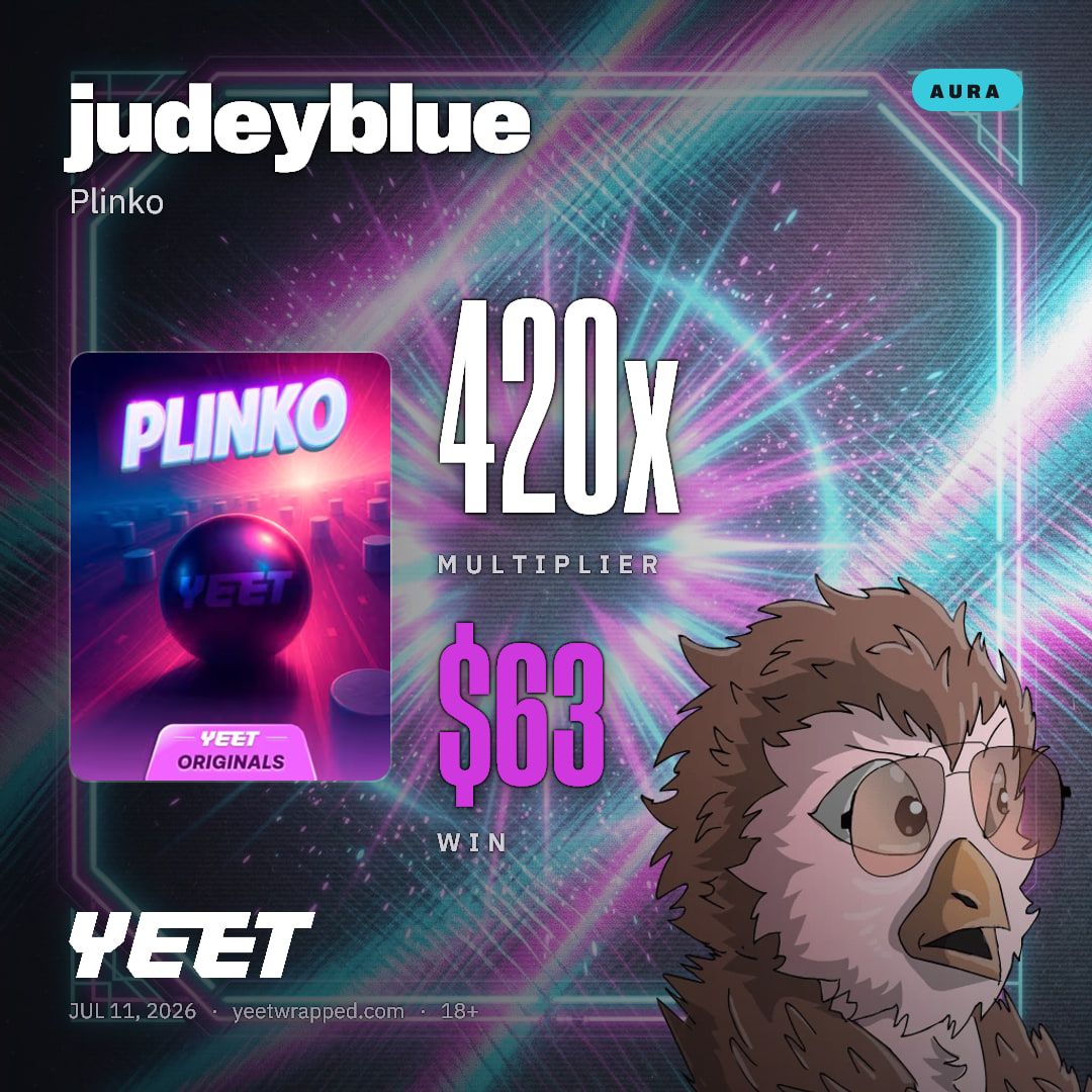 judeyblue hit 420x on Plinko