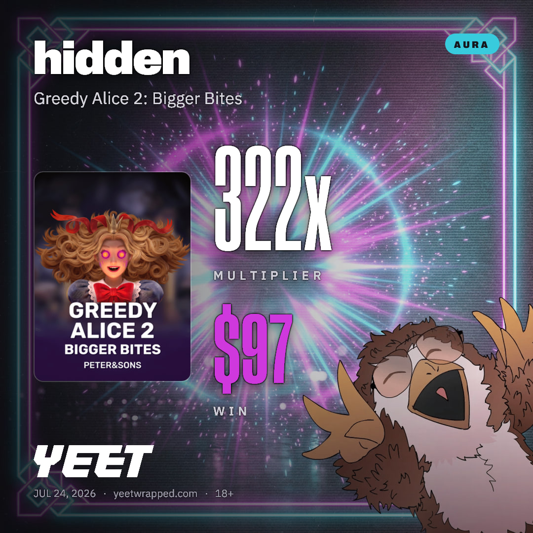 hidden hit 322.4x on Greedy Alice 2: Bigger Bites
