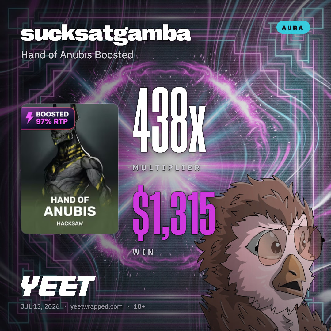 sucksatgamba hit 438.2x on Hand of Anubis Boosted