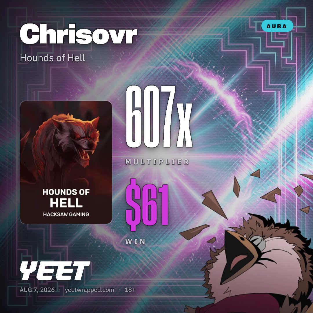 Chrisovr hit 607.2x on Hounds of Hell