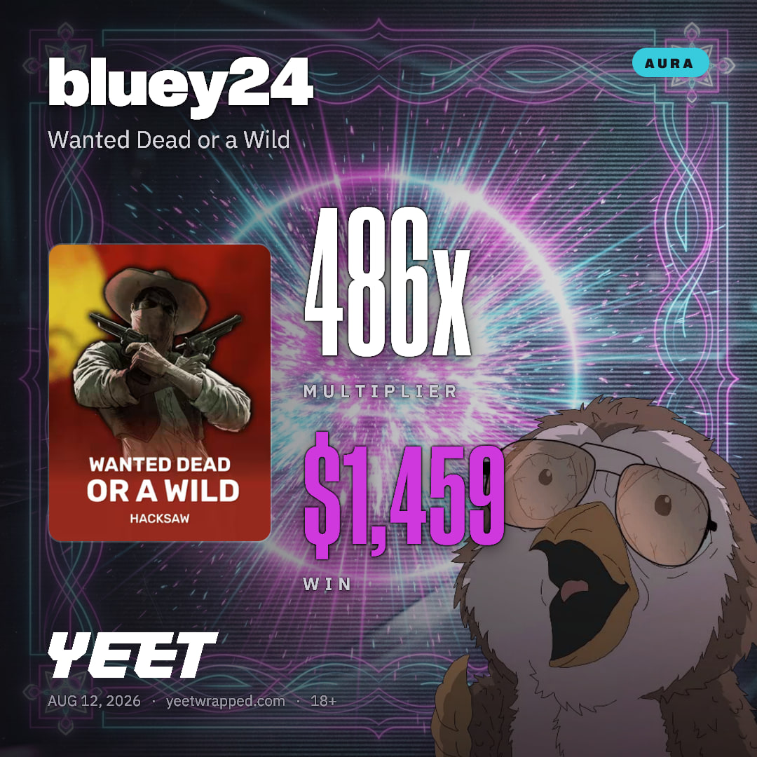 bluey24 hit 486.4x on Wanted Dead or a Wild
