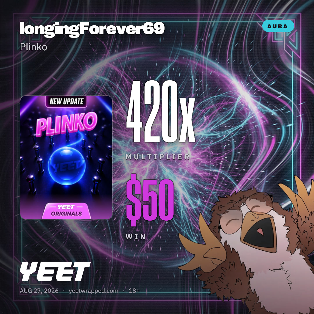 longingForever69 hit 420x on Plinko