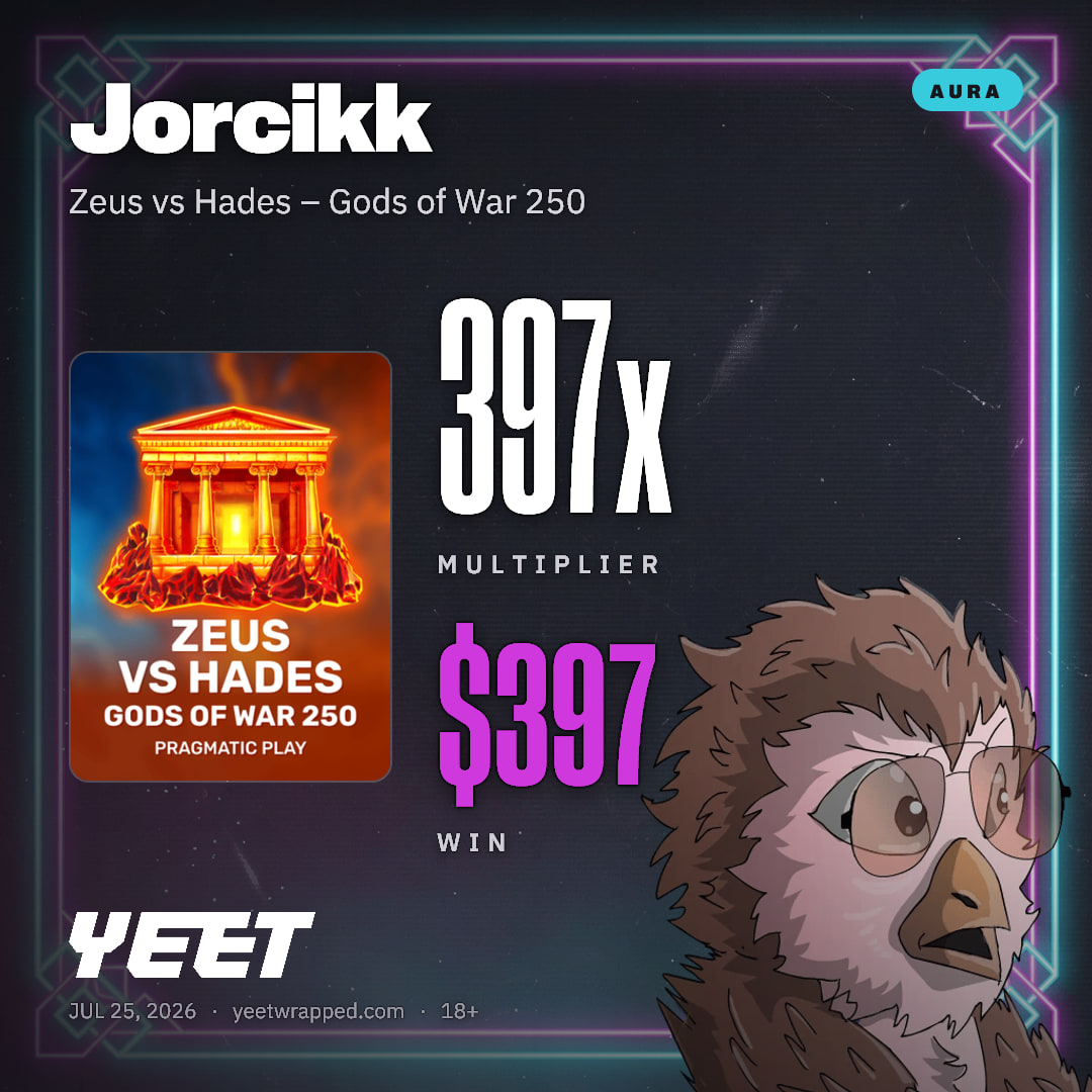 Jorcikk hit 397.4x on Zeus vs Hades – Gods of War 250