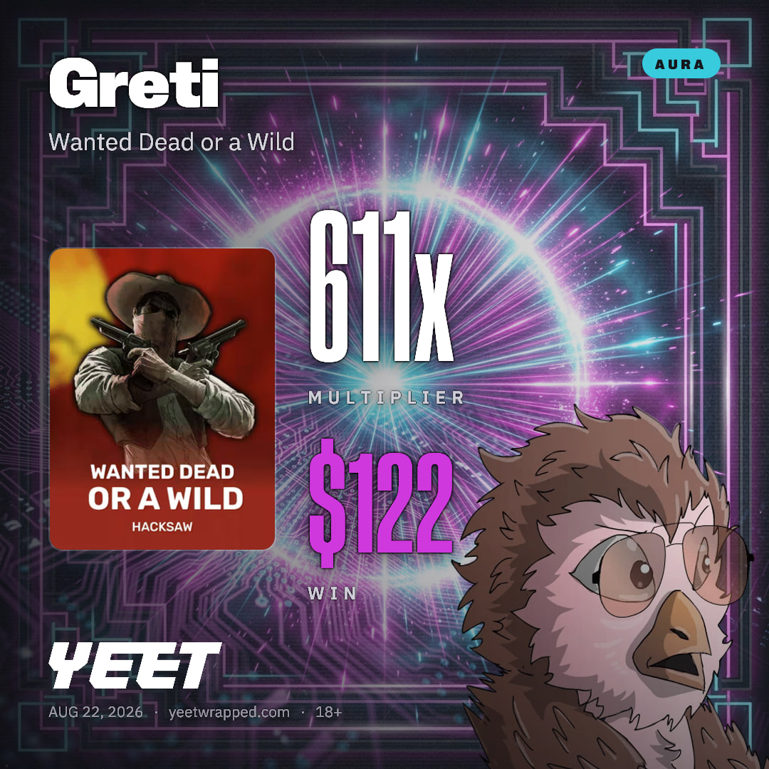 Greti hit 610.5x on Wanted Dead or a Wild