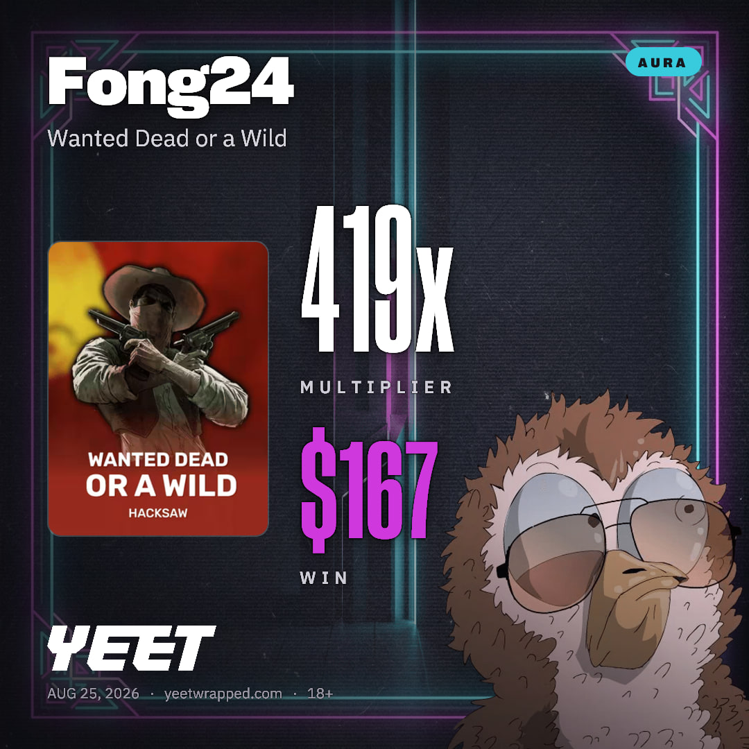 Fong24 hit 418.7x on Wanted Dead or a Wild