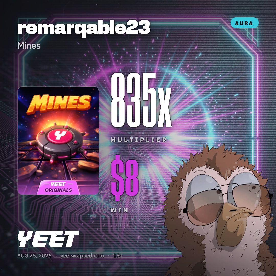 remarqable23 hit 834.9x on Mines