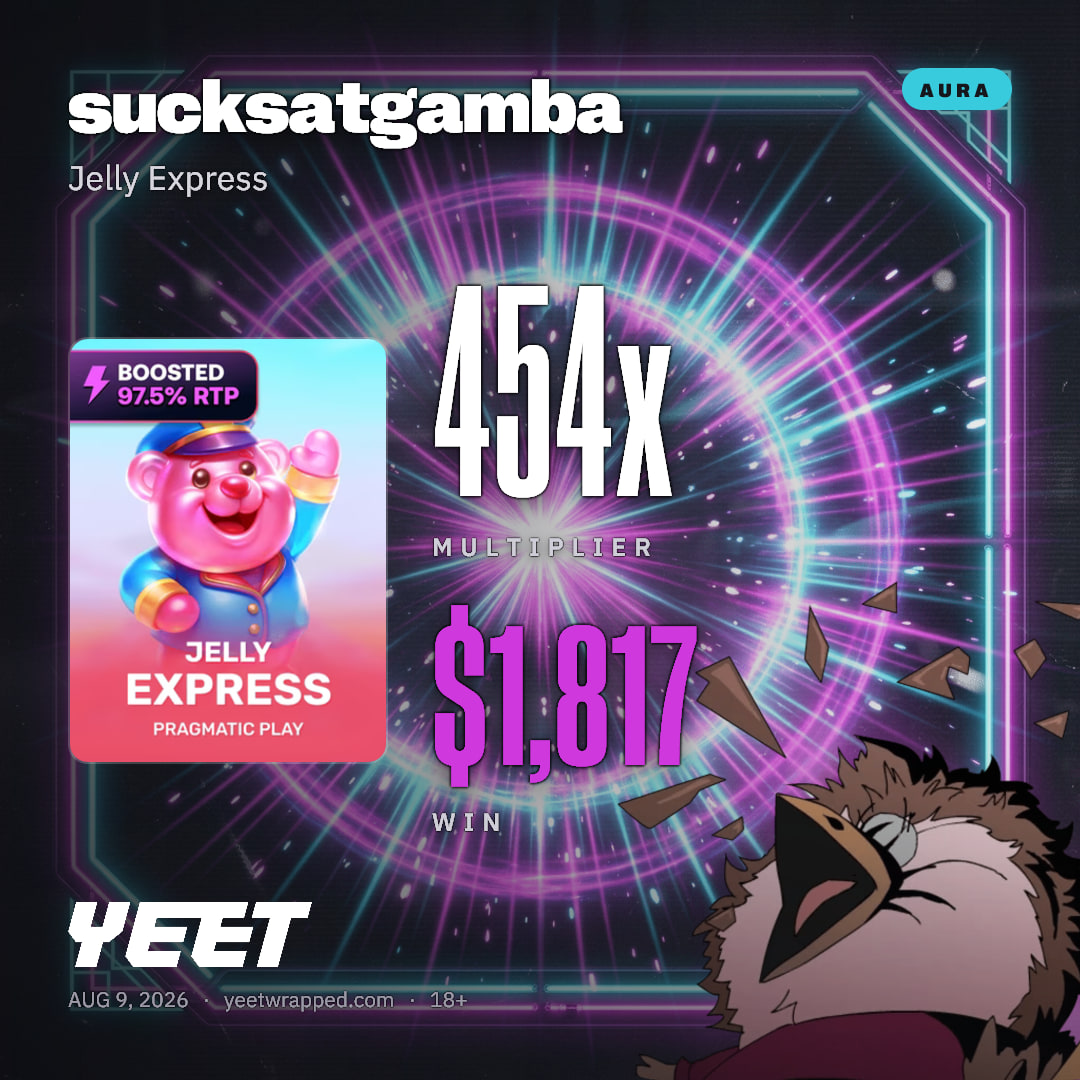 sucksatgamba hit 454.1x on Jelly Express