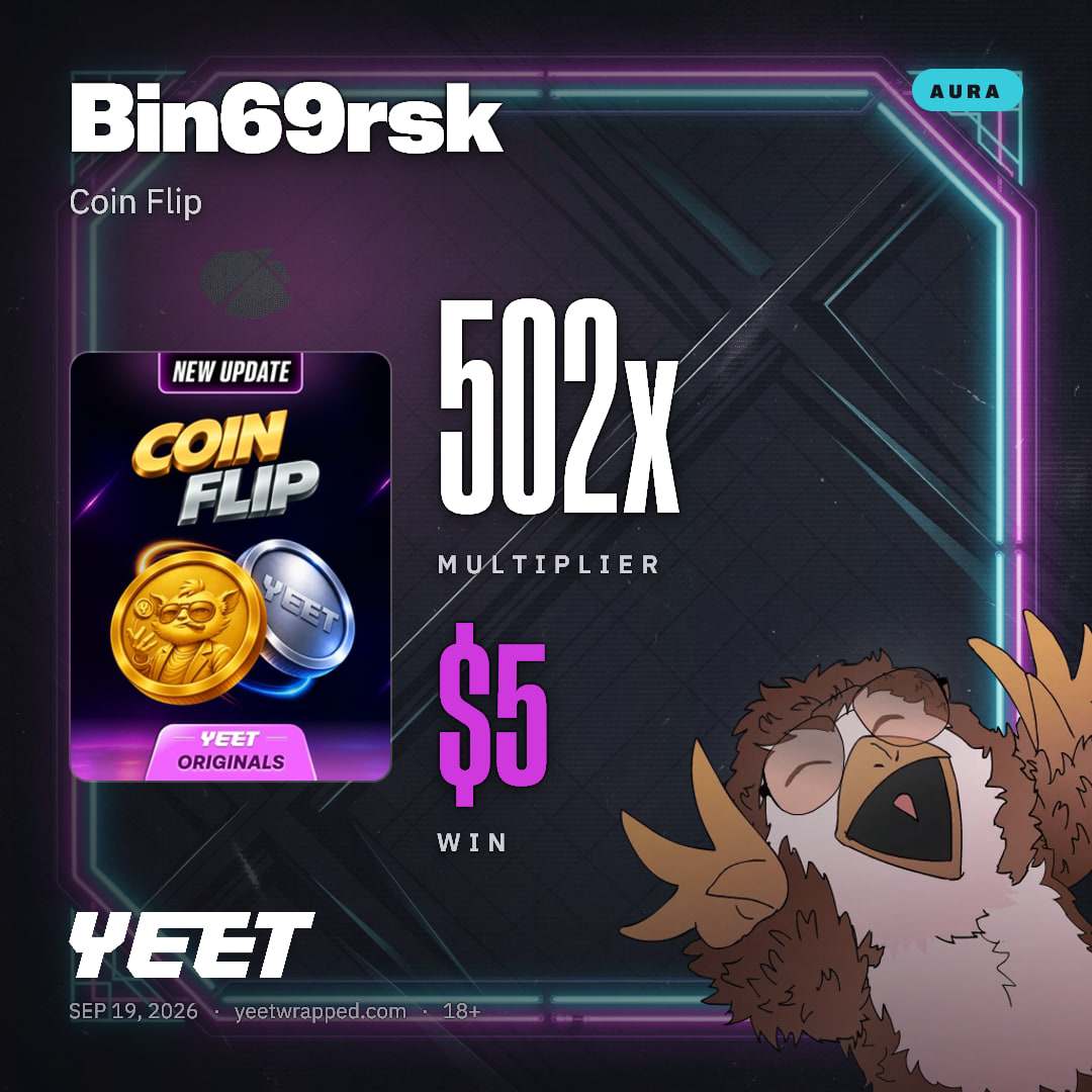 Bin69rsk hit 501.8x on Coin Flip