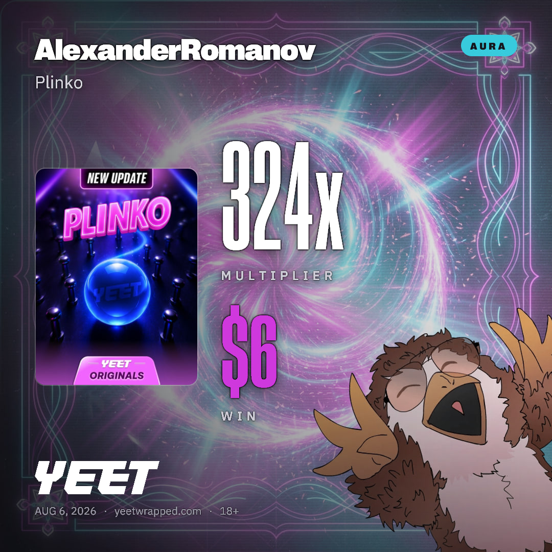 AlexanderRomanov hit 324x on Plinko