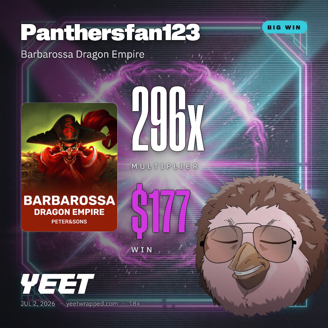 Panthersfan123 hit 295.5x on Barbarossa Dragon Empire