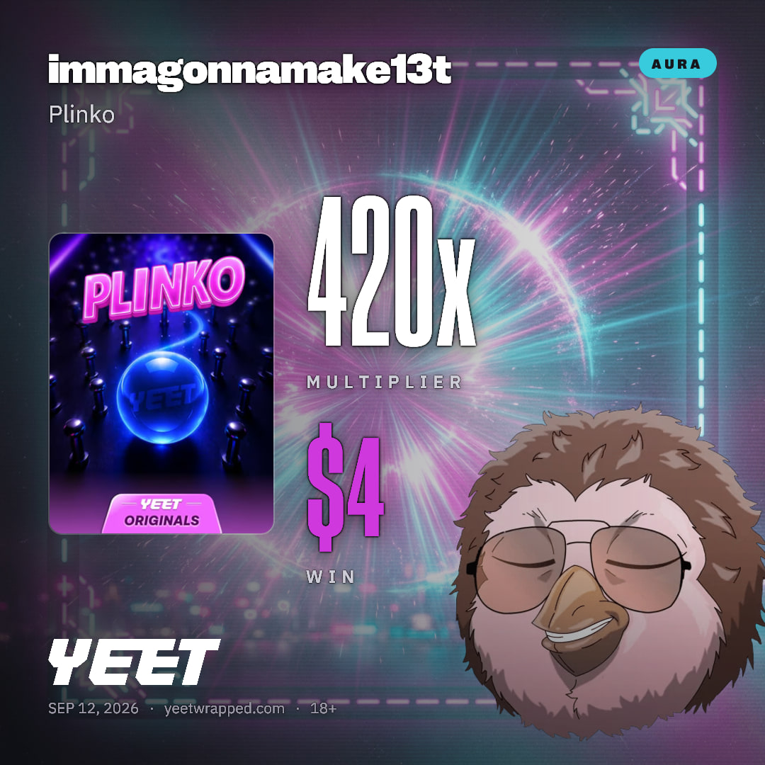 immagonnamake13t hit 420x on Plinko