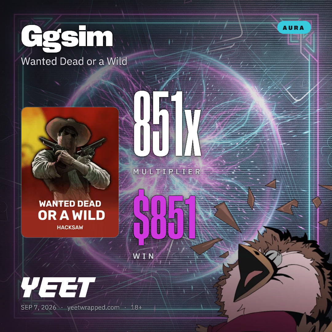 Ggsim hit 851.1x on Wanted Dead or a Wild