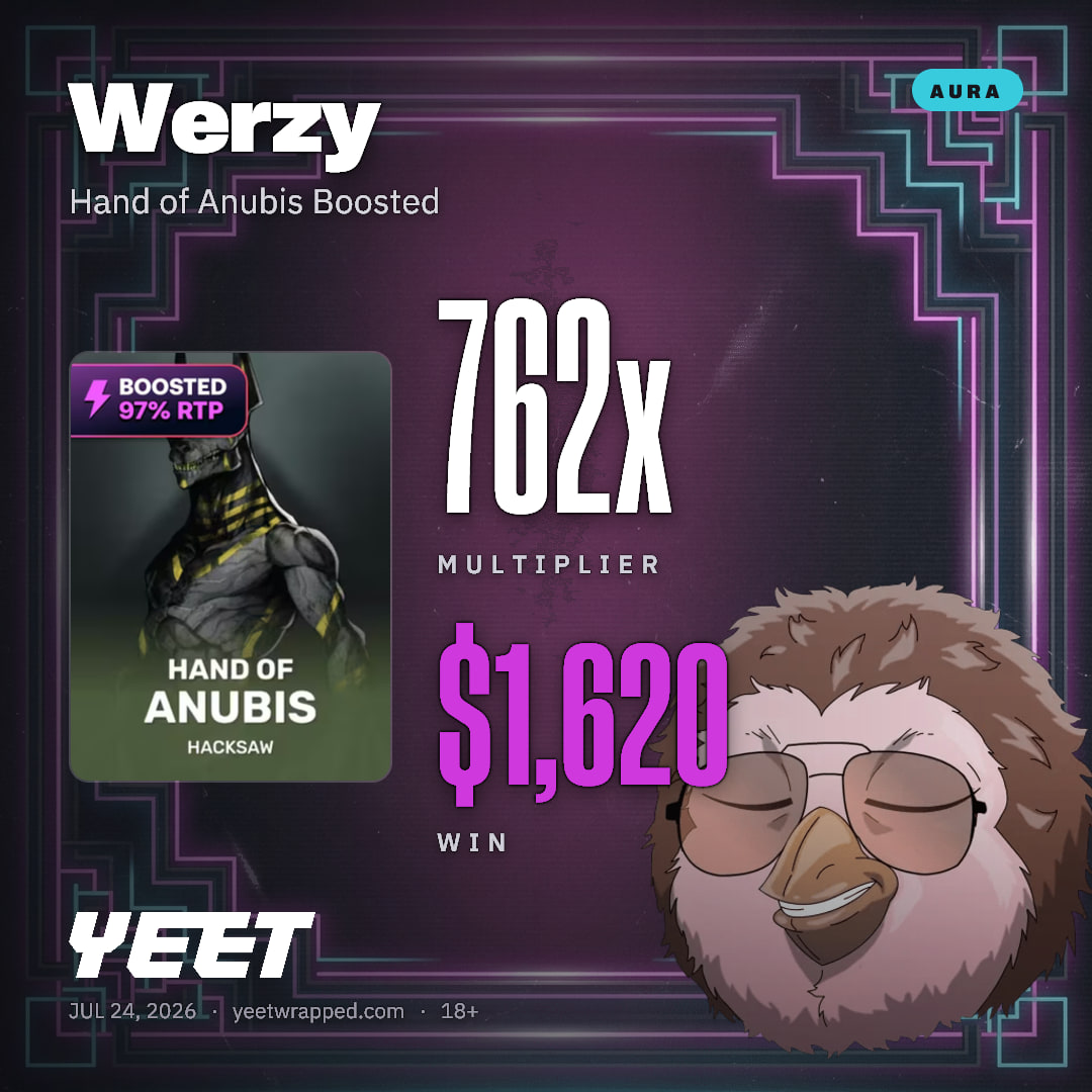 Werzy hit 761.6x on Hand of Anubis Boosted