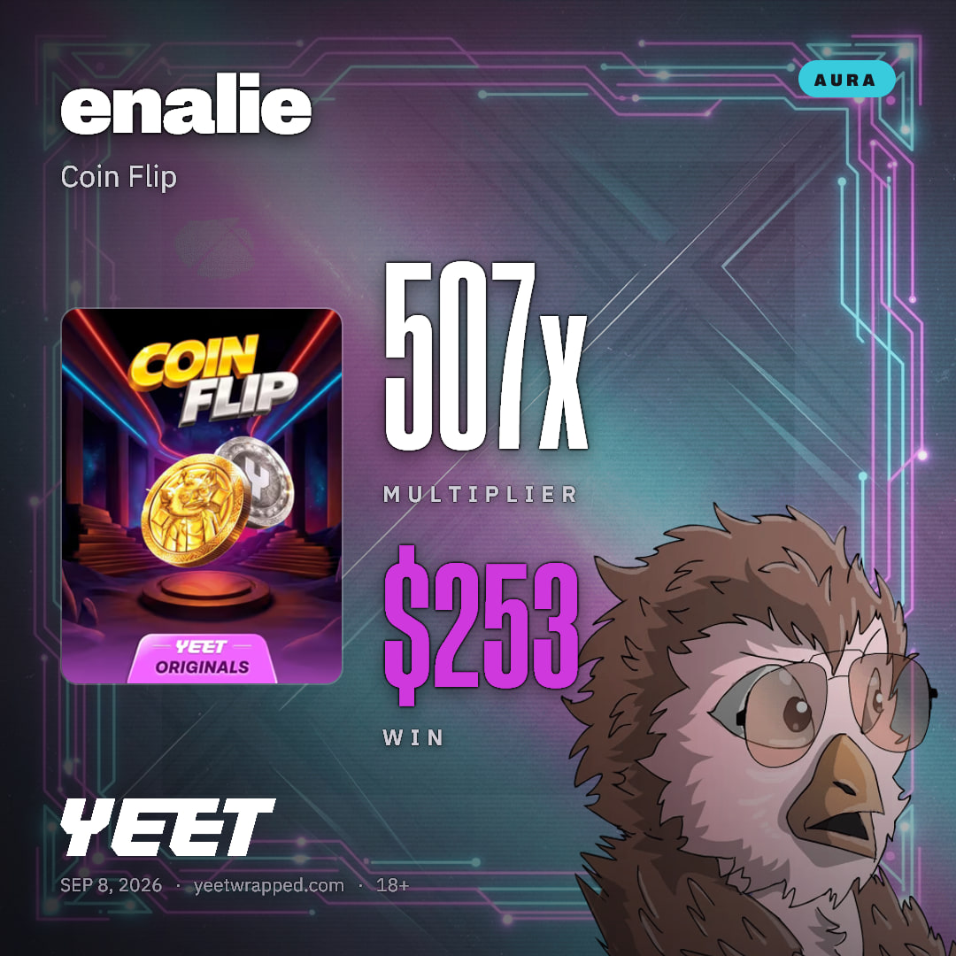 enalie hit 506.9x on Coin Flip