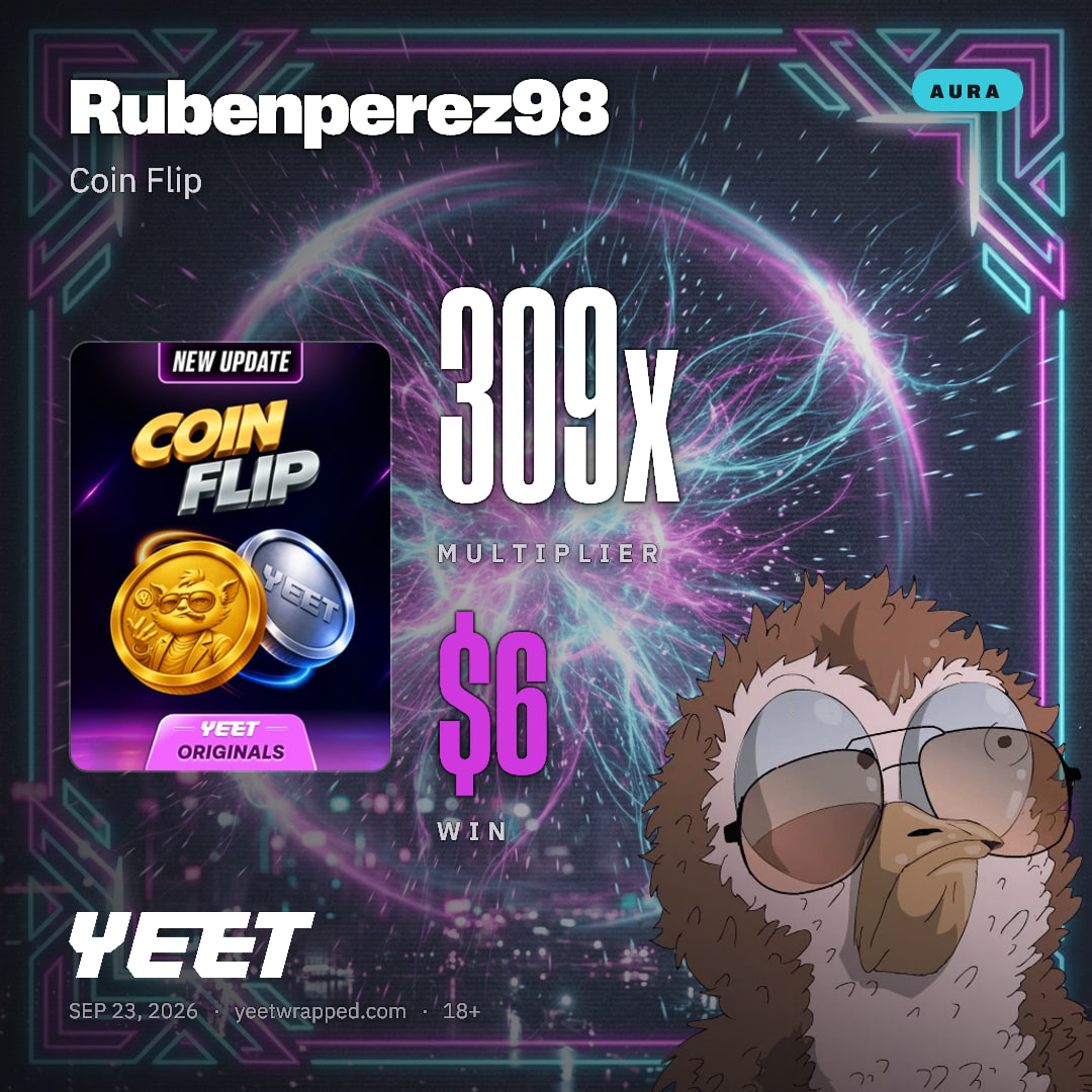 Rubenperez98 hit 308.8x on Coin Flip