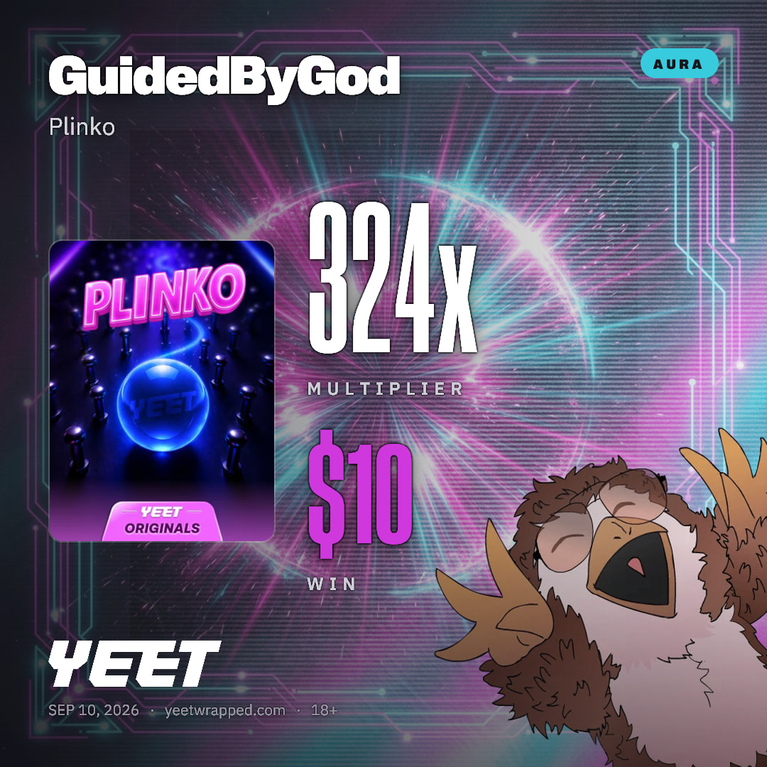 GuidedByGod hit 324x on Plinko