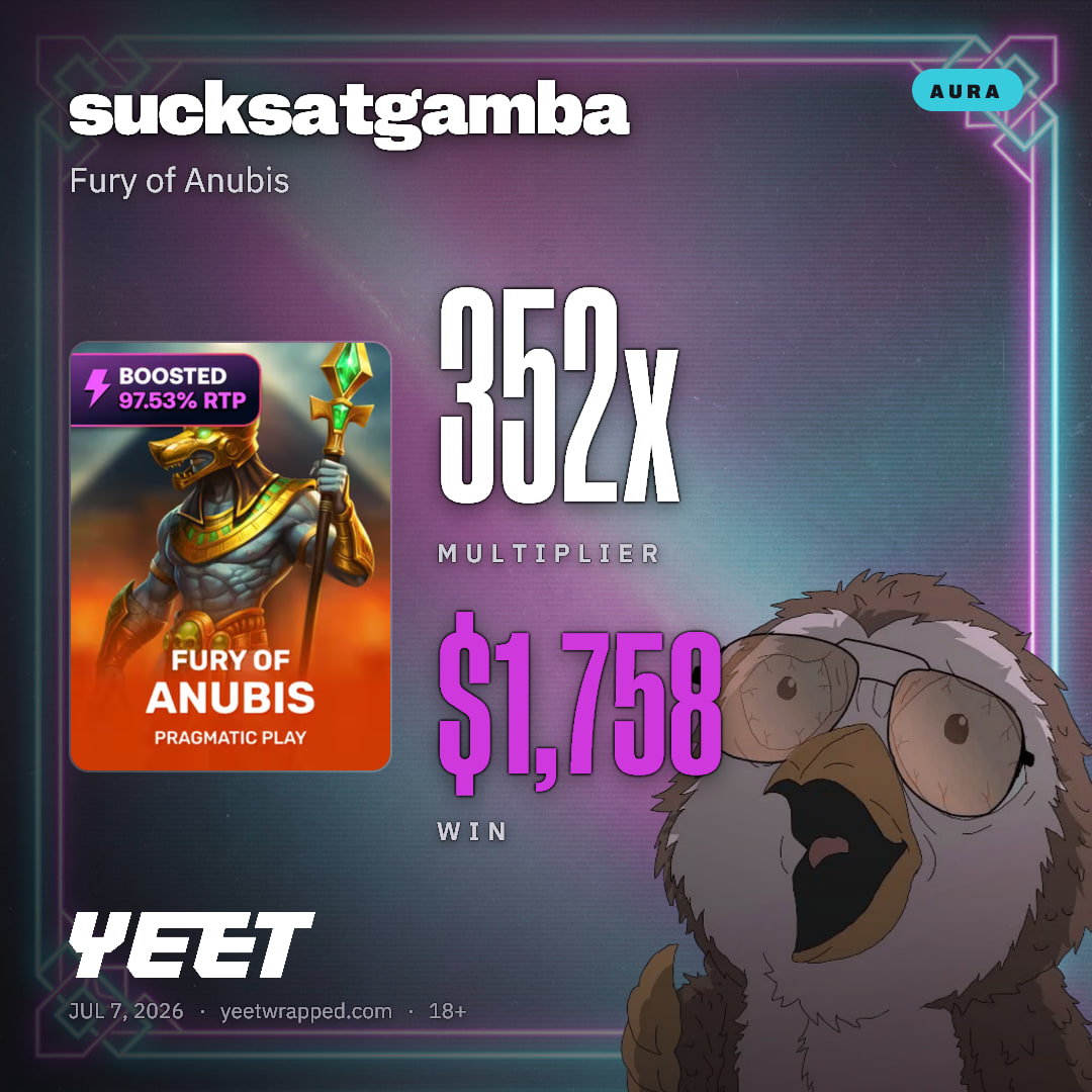 sucksatgamba hit 351.6x on Fury of Anubis