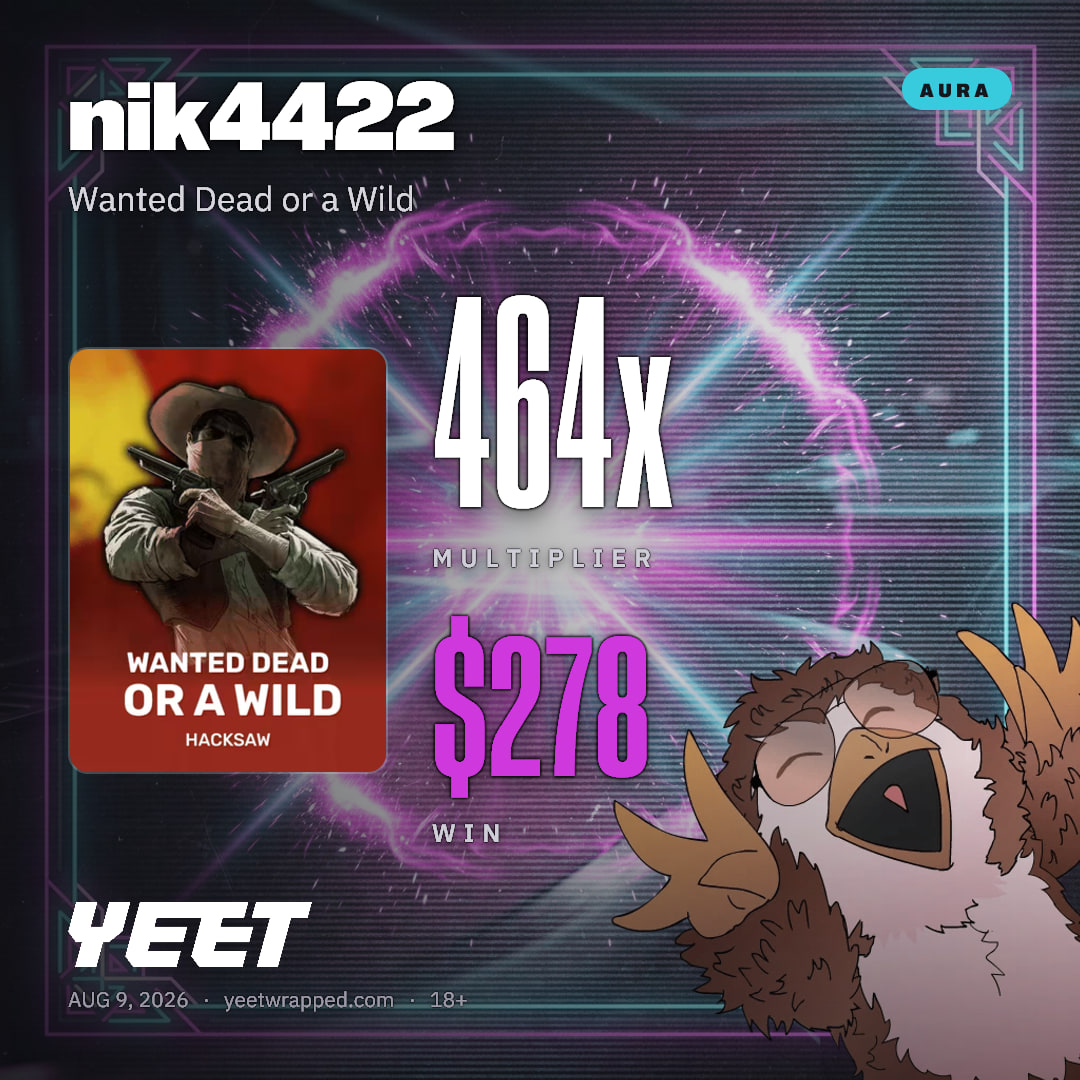 nik4422 hit 464.1x on Wanted Dead or a Wild