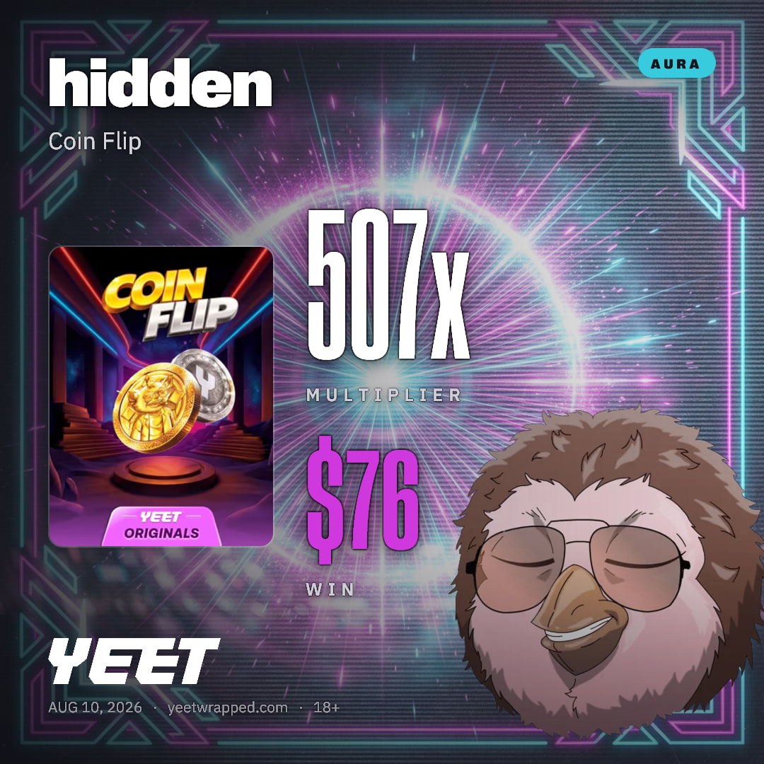 hidden hit 506.9x on Coin Flip