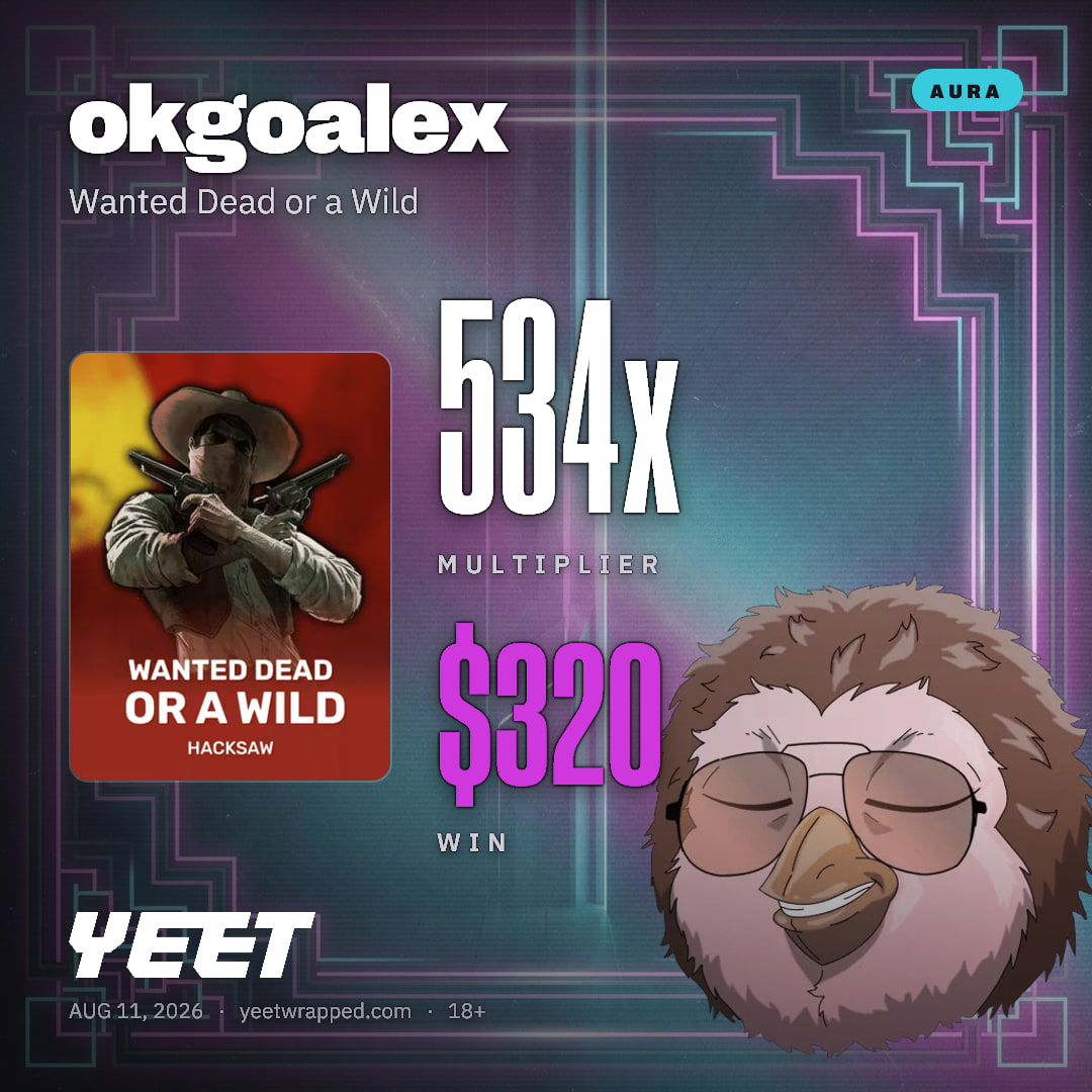 okgoalex hit 533.5x on Wanted Dead or a Wild