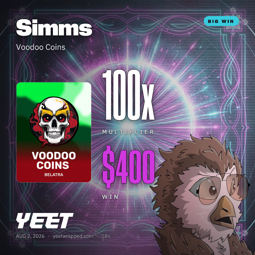 Simms hit 100x on Voodoo Coins