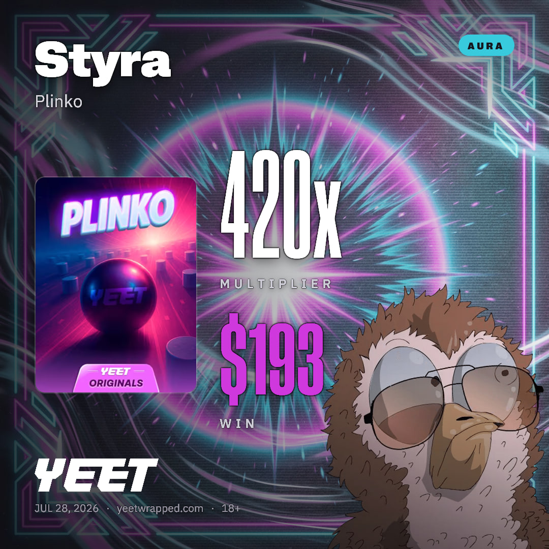 Styra hit 420x on Plinko