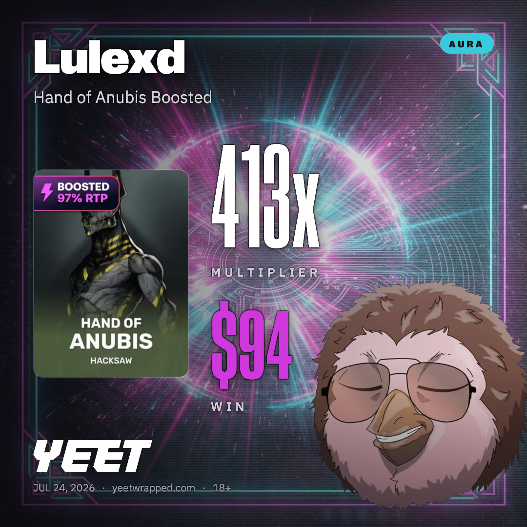 Lulexd hit 413.2x on Hand of Anubis Boosted
