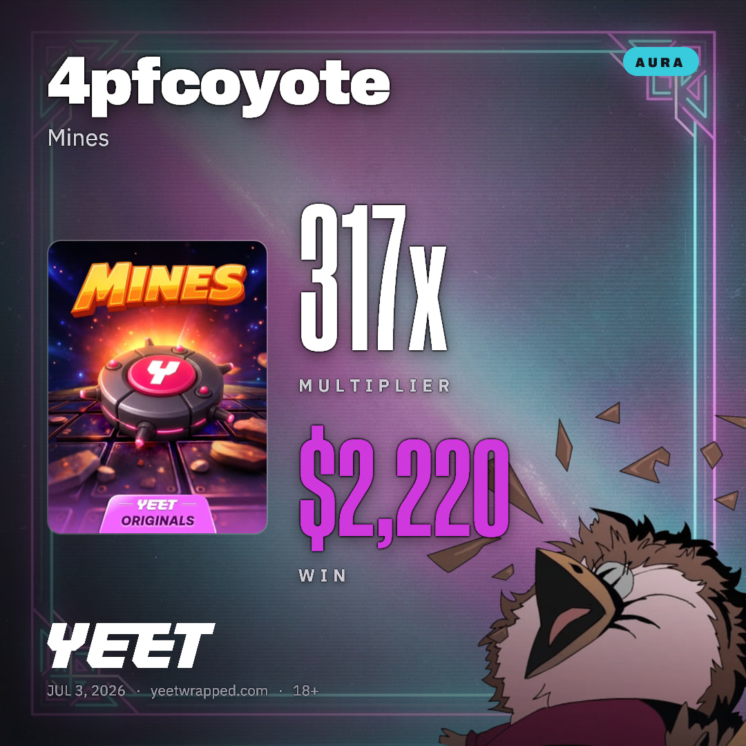 4pfcoyote hit 317.1x on Mines