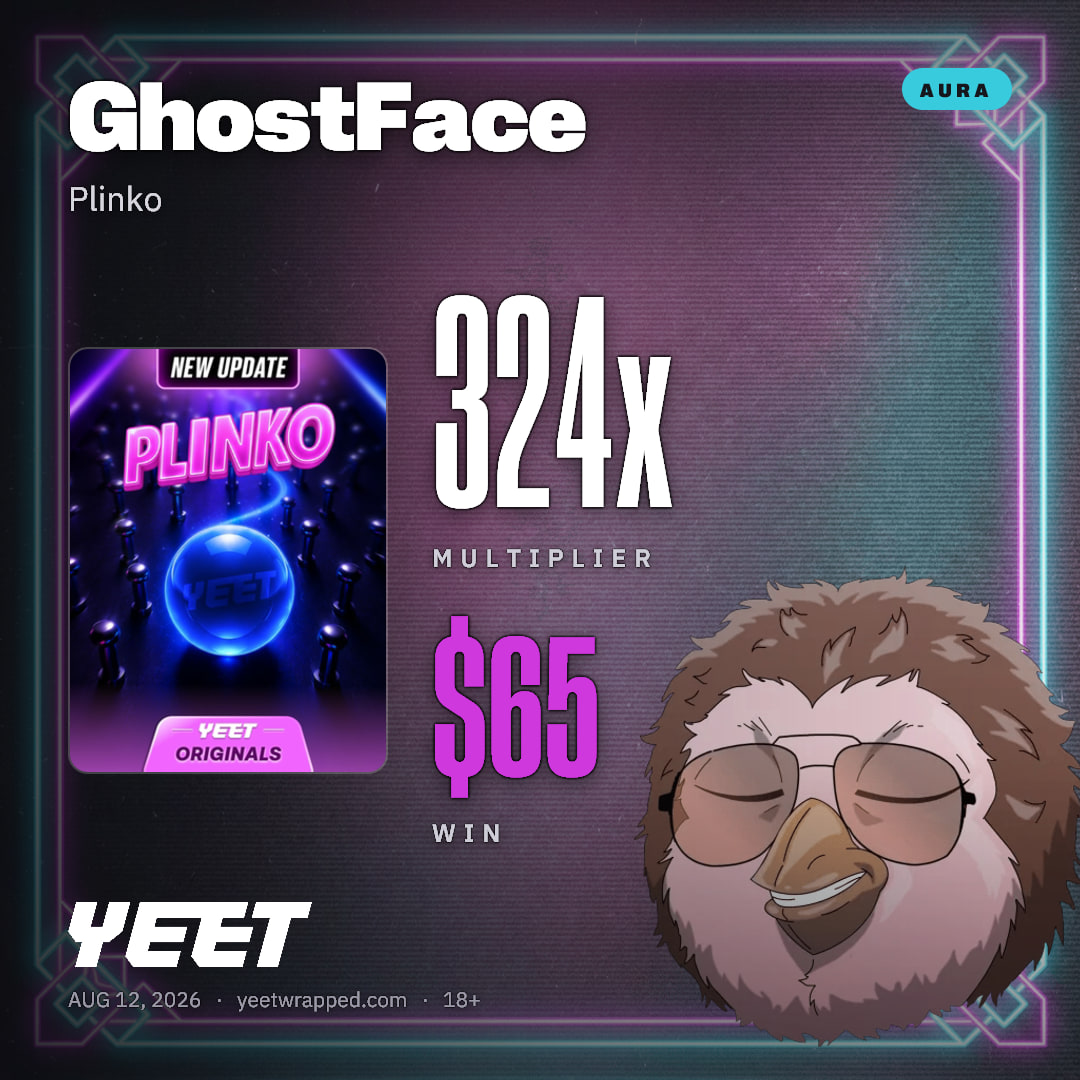 GhostFace hit 324x on Plinko