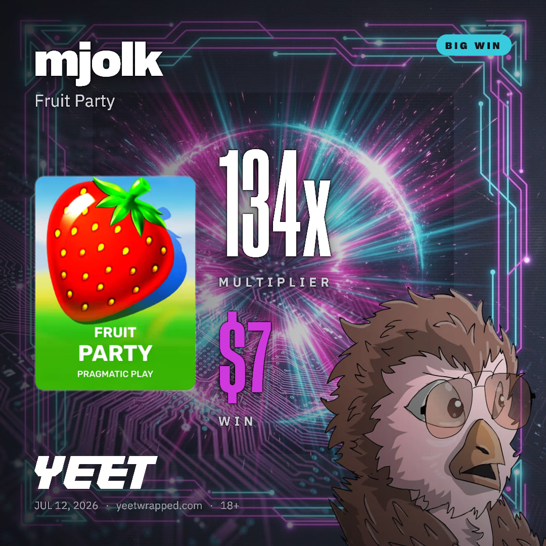 mjolk hit 133.8x on Fruit Party