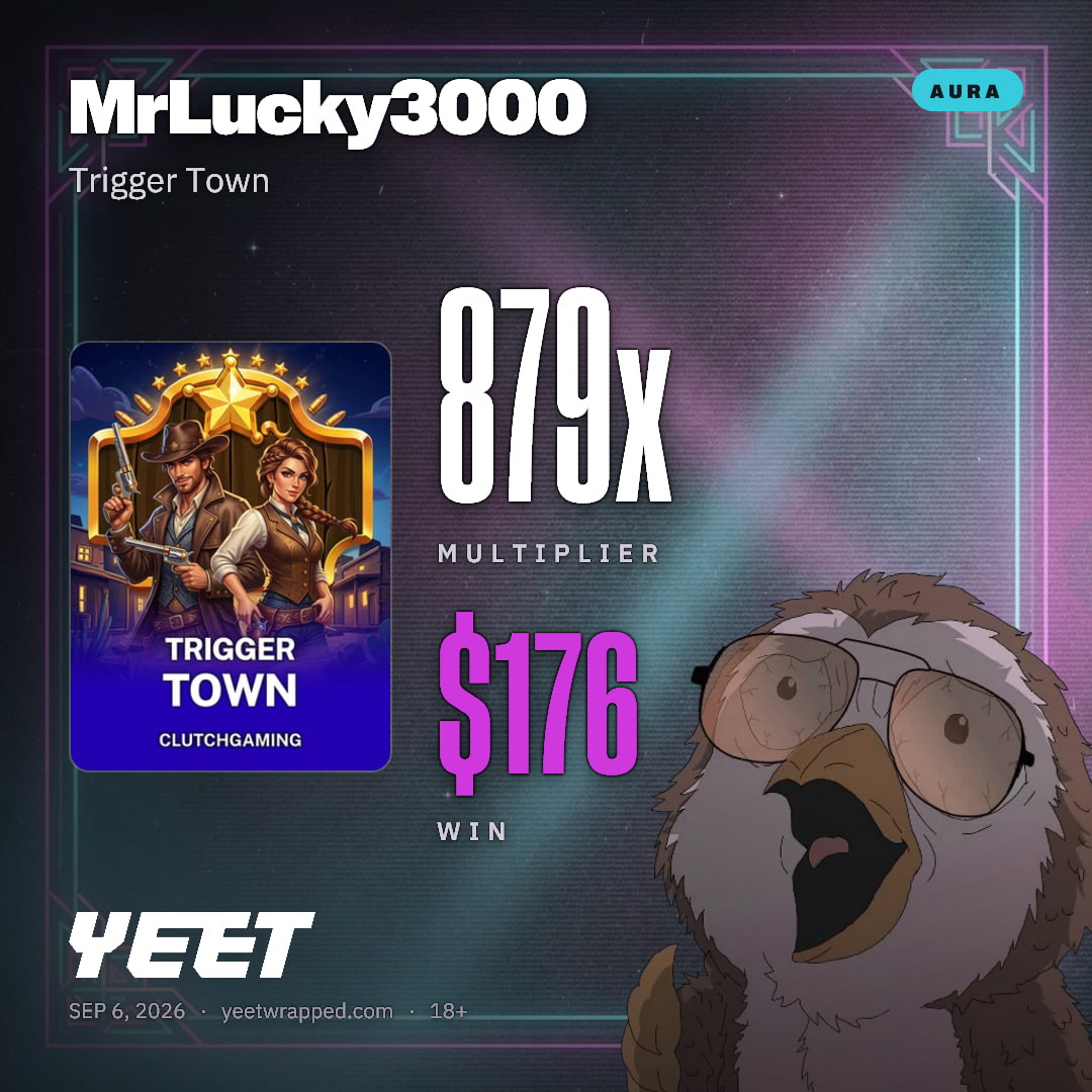 MrLucky3000 hit 879.2x on Trigger Town