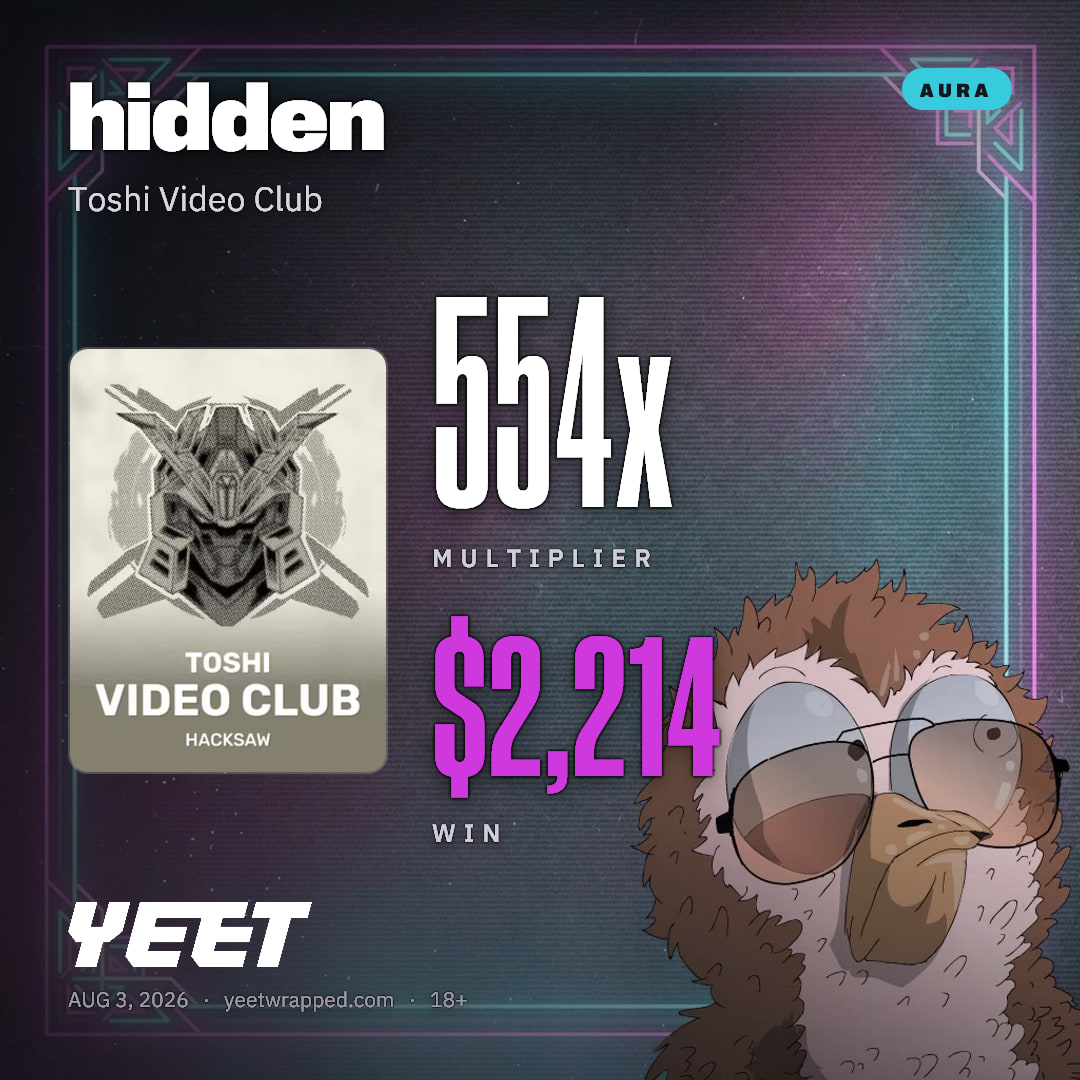 hidden hit 553.5x on Toshi Video Club