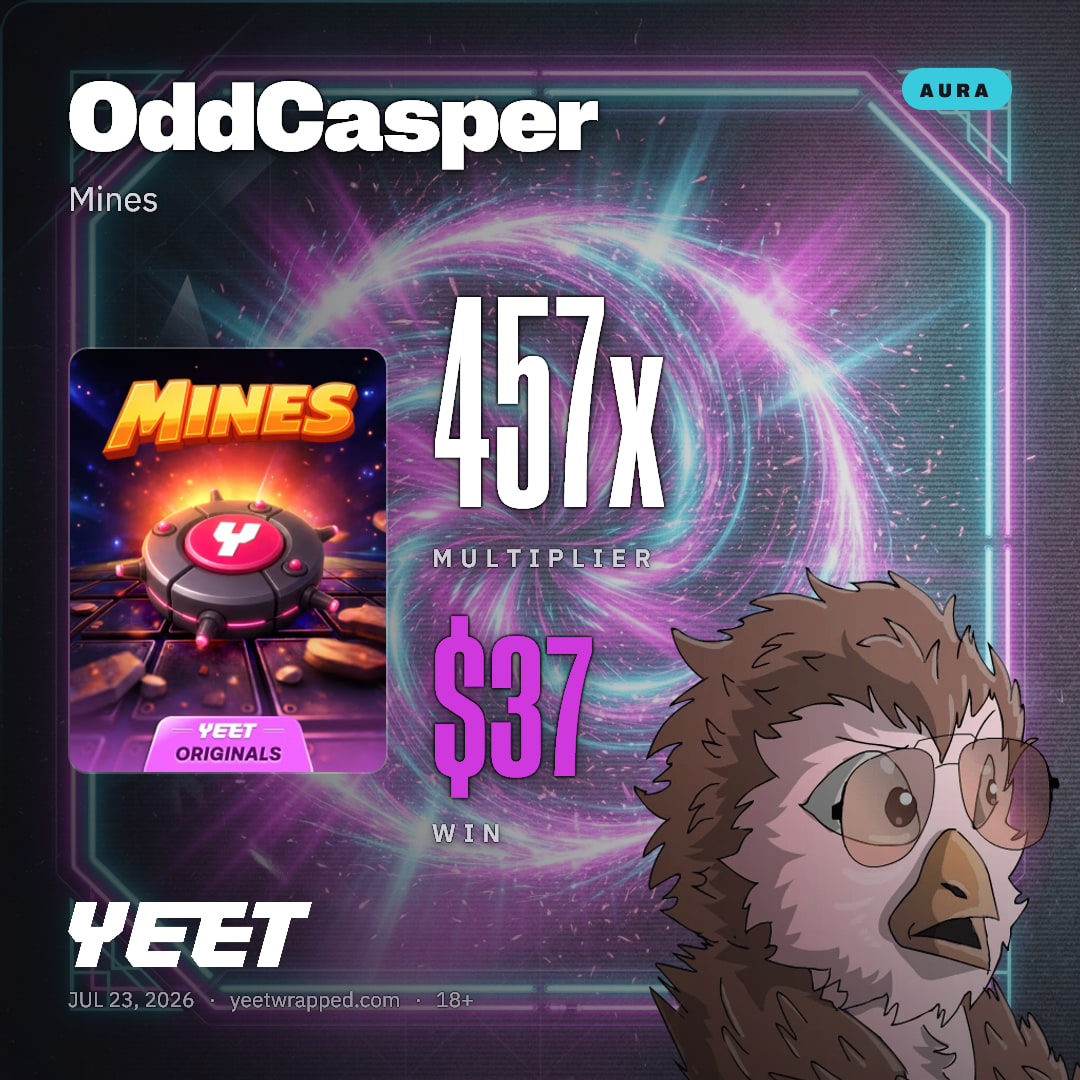 OddCasper hit 456.8x on Mines