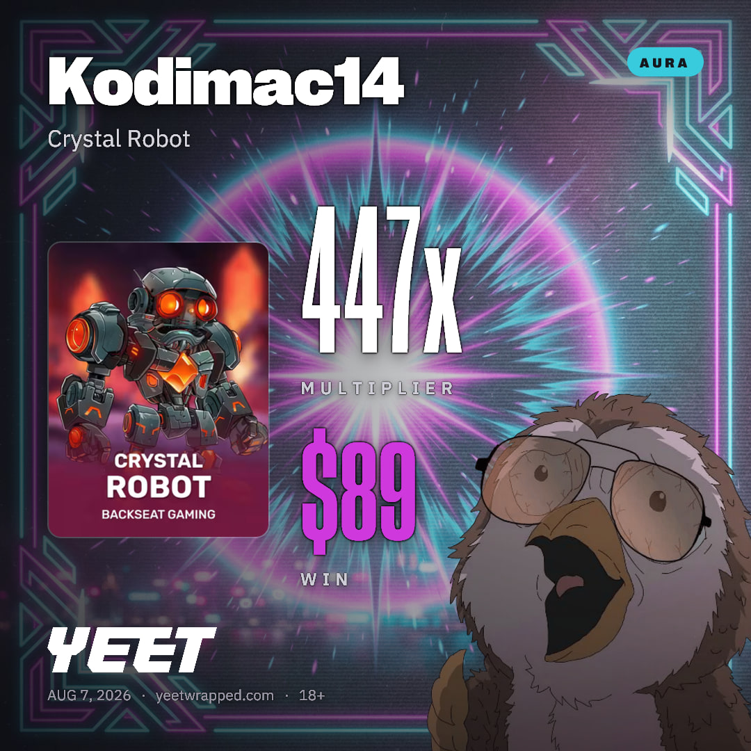 Kodimac14 hit 446.6x on Crystal Robot