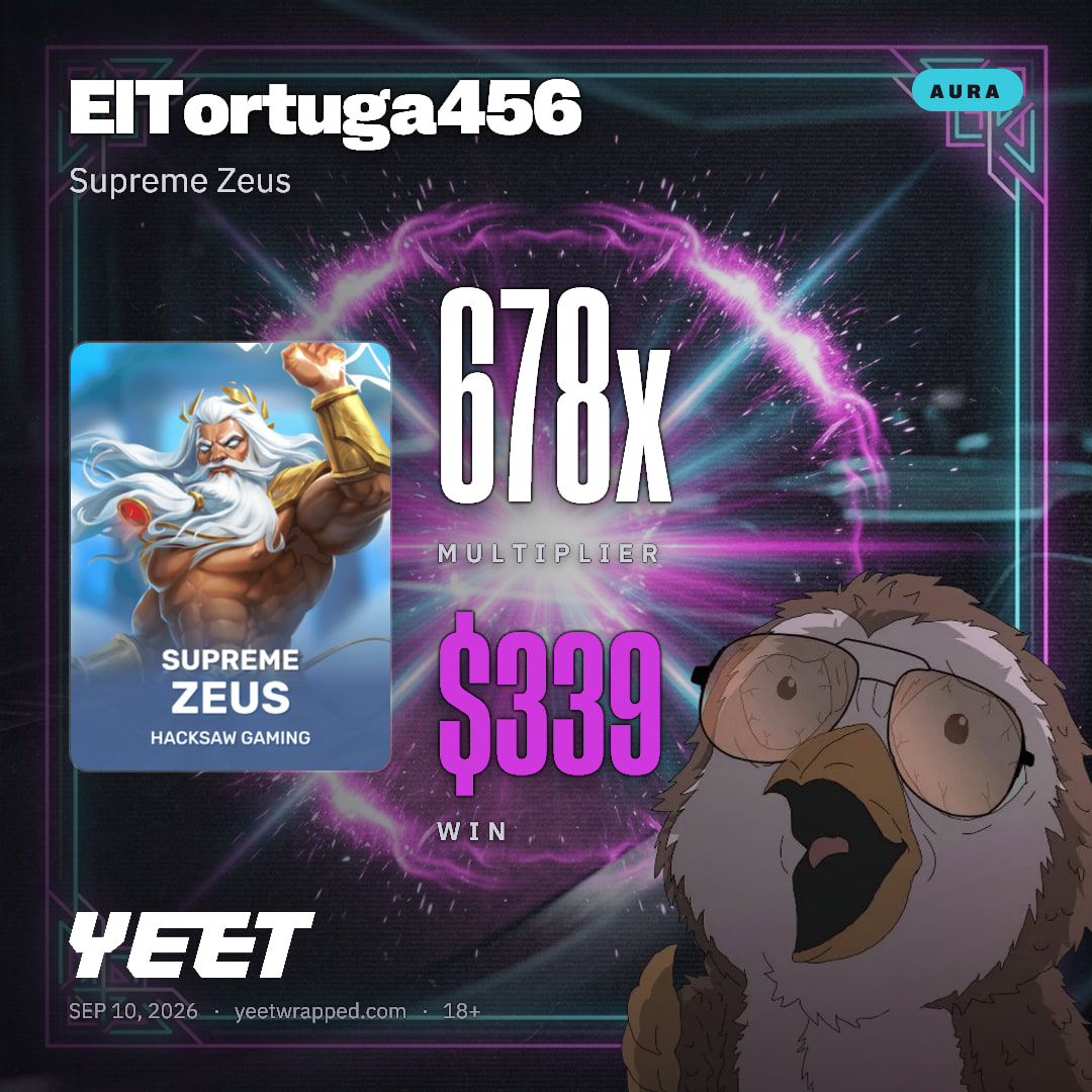 ElTortuga456 hit 678.4x on Supreme Zeus