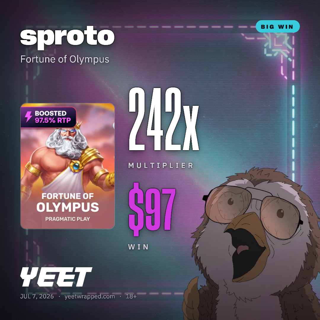 sproto hit 241.8x on Fortune of Olympus