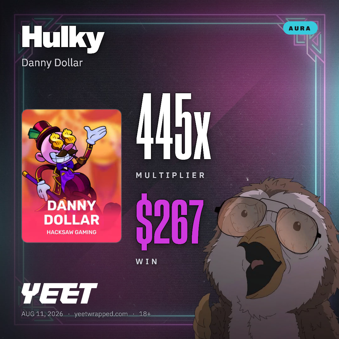 Hulky hit 445.1x on Danny Dollar