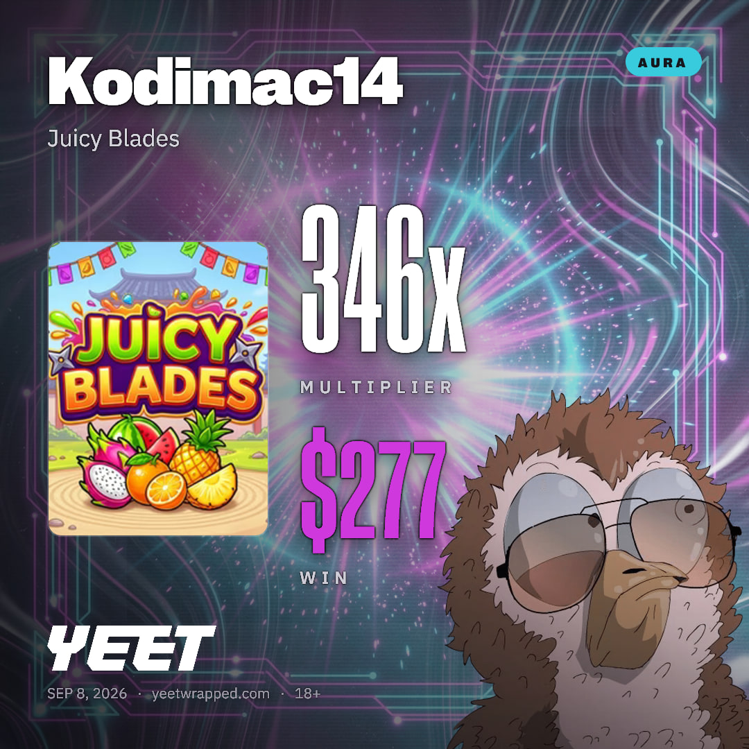 Kodimac14 hit 345.6x on Juicy Blades