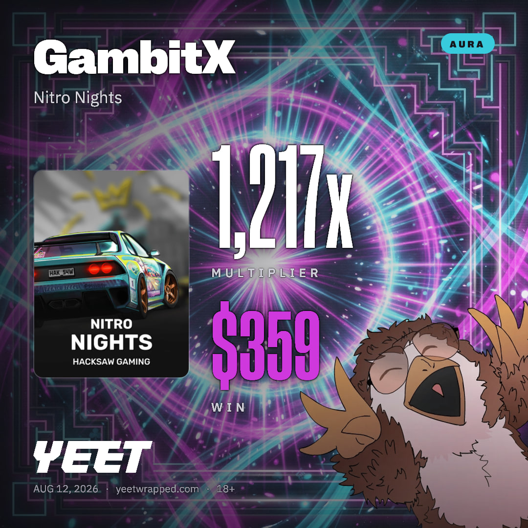 GambitX hit 1,217x on Nitro Nights