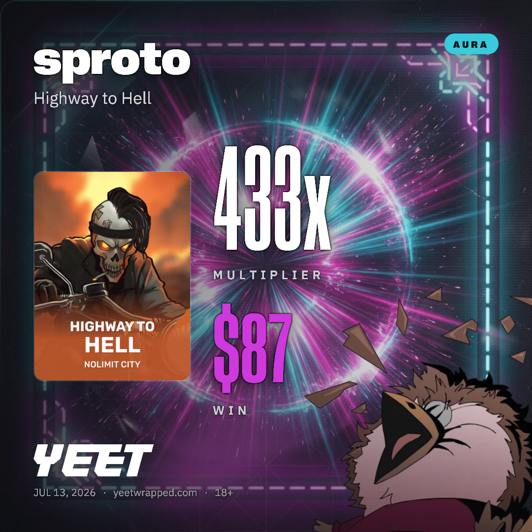 sproto hit 433.2x on Highway to Hell