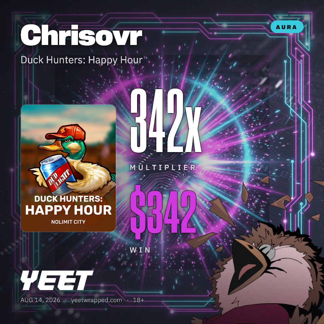 Chrisovr hit 341.5x on Duck Hunters: Happy Hour