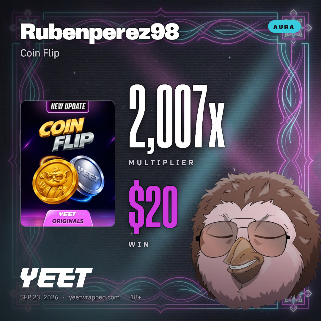 Rubenperez98 hit 2,007x on Coin Flip