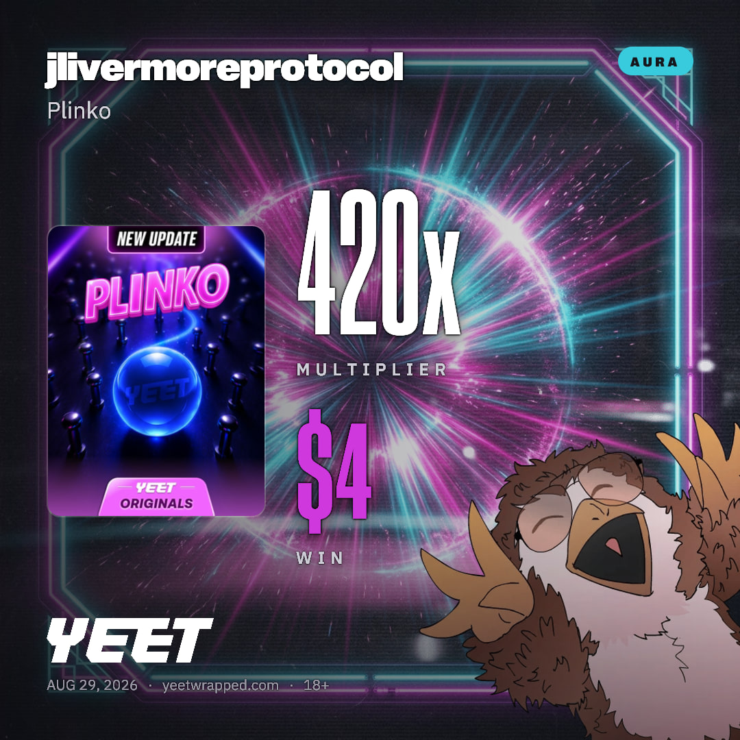 jlivermoreprotocol hit 420x on Plinko