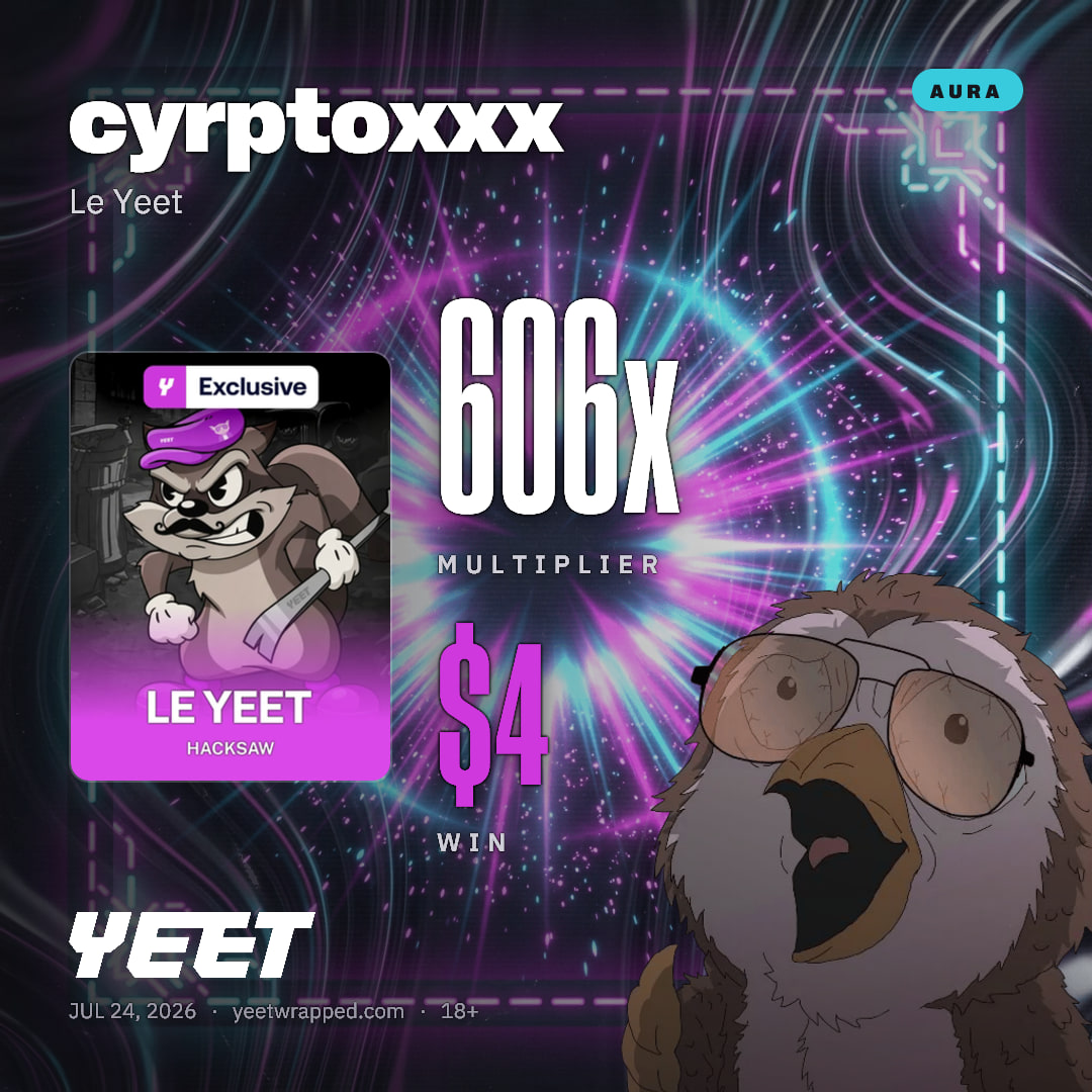 cyrptoxxx hit 606.2x on Le Yeet