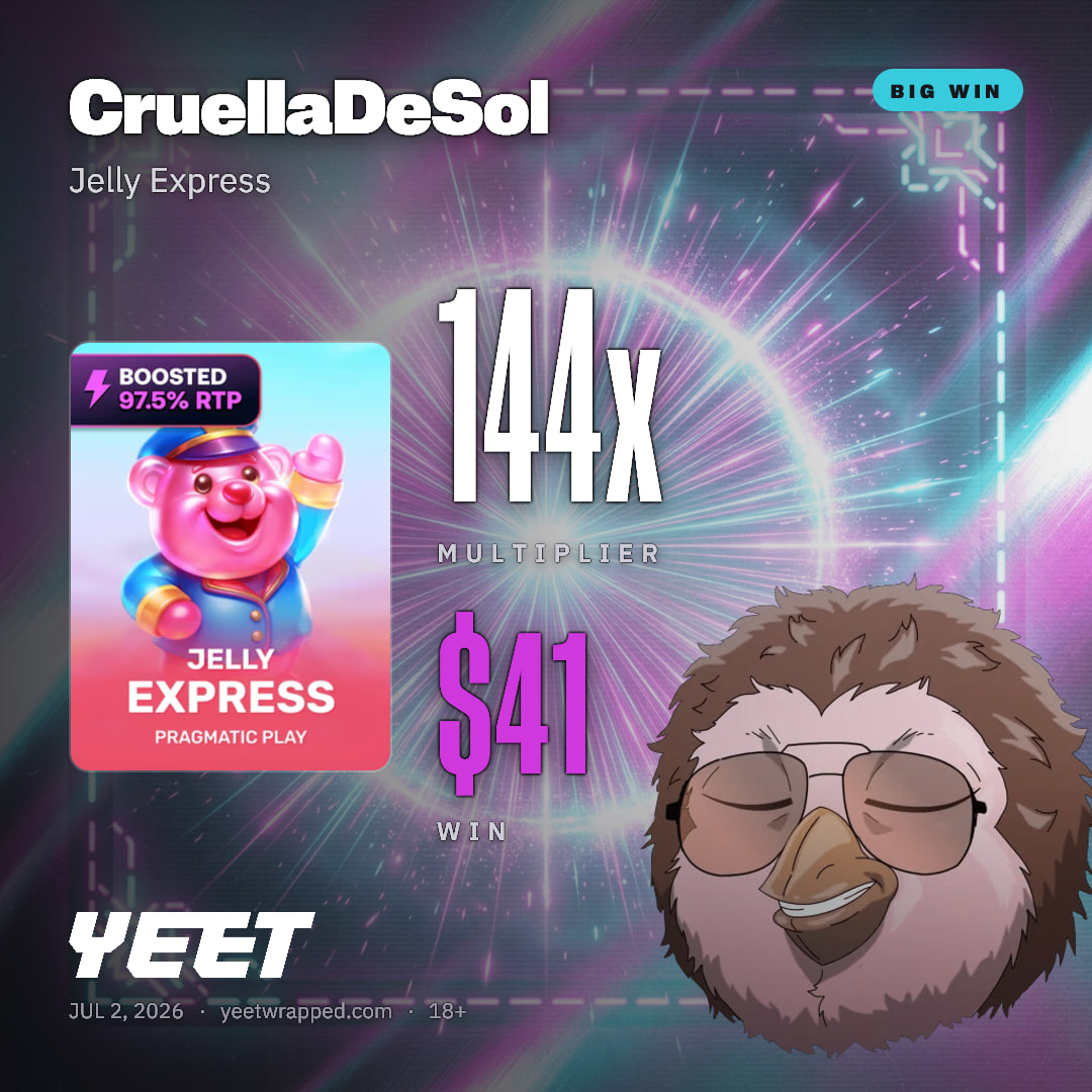 CruellaDeSol hit 143.6x on Jelly Express