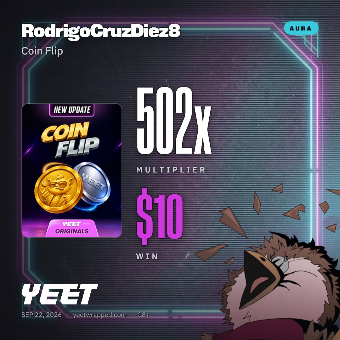 RodrigoCruzDiez8 hit 501.8x on Coin Flip