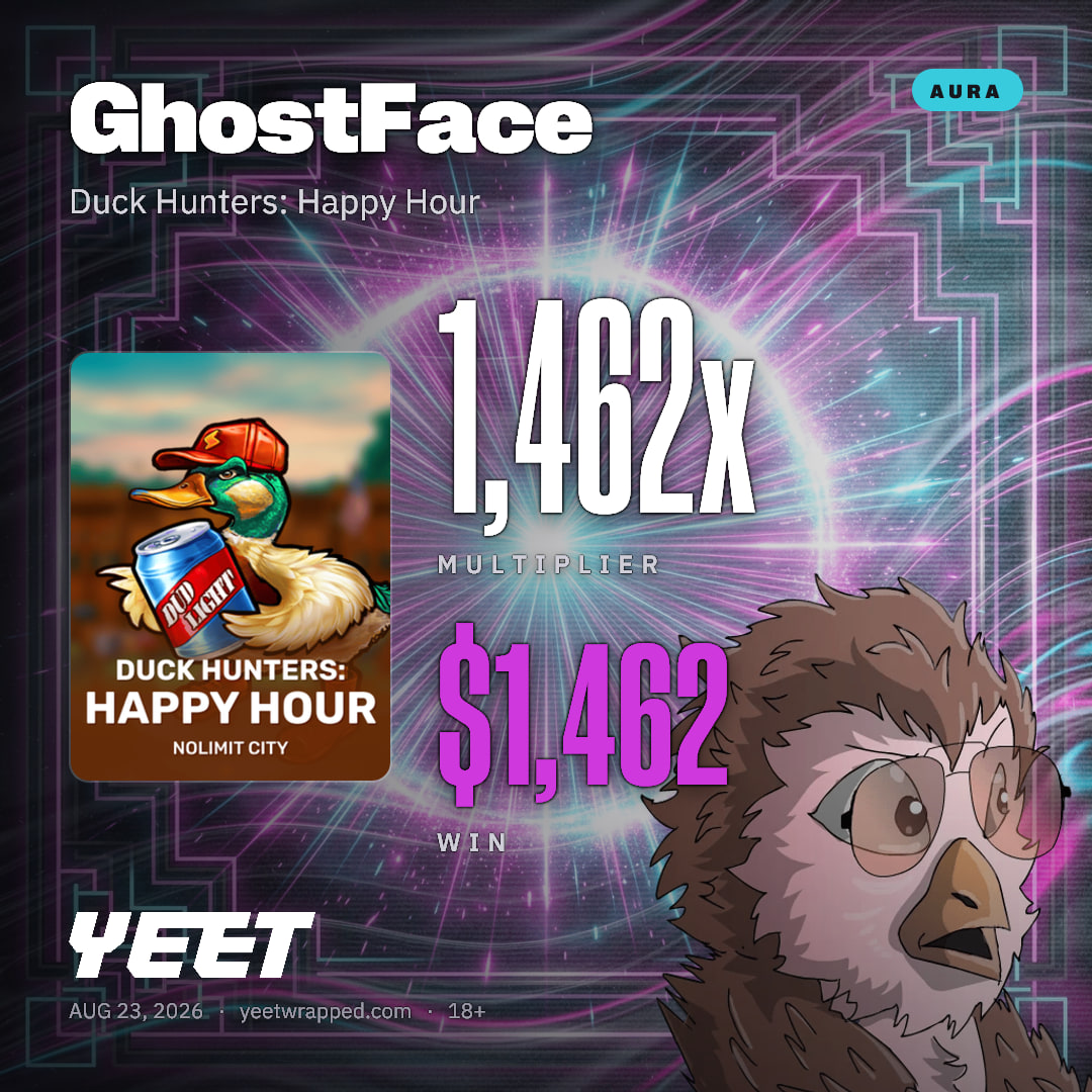 GhostFace hit 1,462x on Duck Hunters: Happy Hour