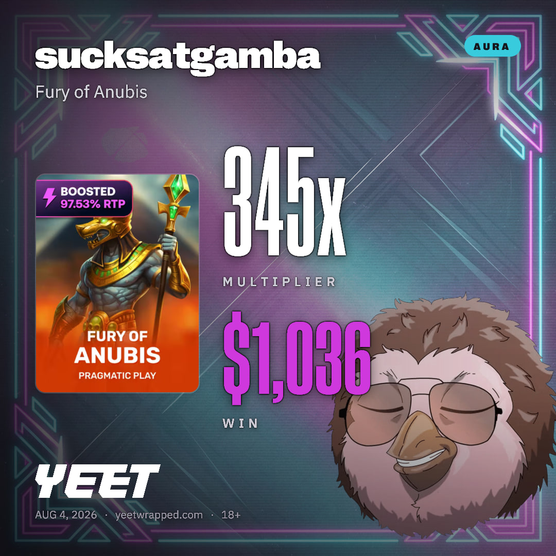 sucksatgamba hit 345.3x on Fury of Anubis